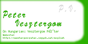 peter vesztergom business card